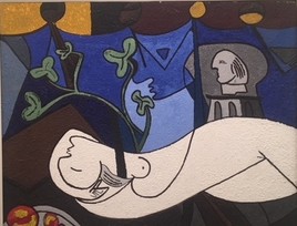 nu au plateau de sculpteur reproduction oeuvre de picasso