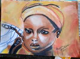 portrait fait au pastel sec