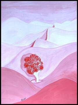 Peuplier de l&rsquo;Euphrate du d&eacute;sert de Taklamakan / Painting  Euphrates polar in the Taklamakan desert