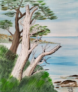 Arbres morts / Huile sur toile / 33 x 41 cm / Septembre 2025