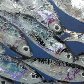tableau sardines 30 x30