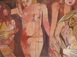 Quatre jeunes femmes nues