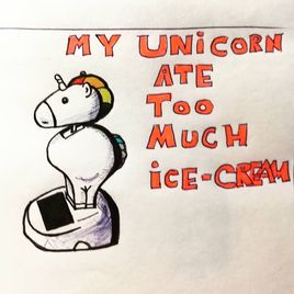 My unicorn ate too much ice-cream