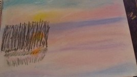 étang sous un coucher de soleil