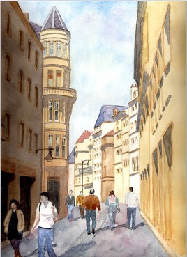 Rue piétonne à Metz