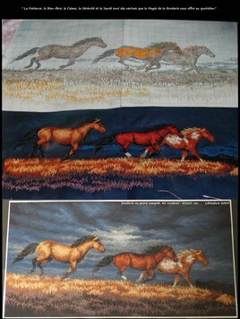 la broderie au point compté.