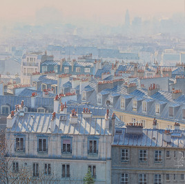 "Perspective atmospherique sur les toits de Paris"