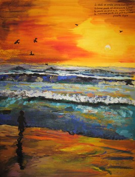 L'atlantique au coucher de soleil