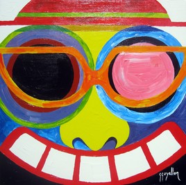 visage &agrave; lunettes