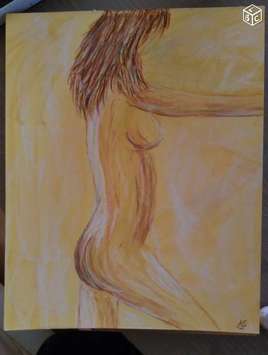 Pastels secs "femme sans visage"