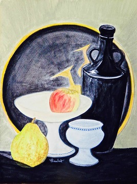Pomme poire cruche / Painting : Apple, pear and jar