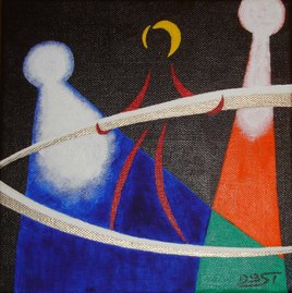 Funambule sous les projecteurs