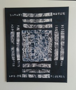 Toile acrylique et collage