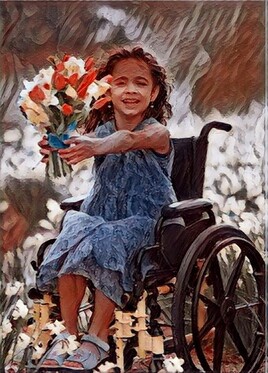 Petite fille handicapée