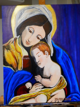 Marie   (Tableau dédié à Maman)