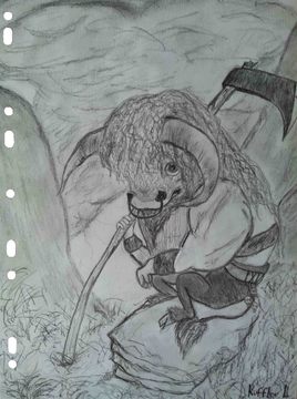 Minotaure-Dessin Fantasy