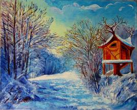 Sentier sous la neige