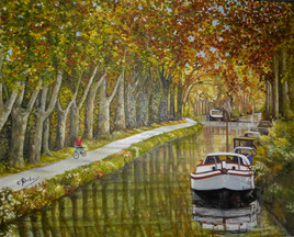 the canal du midi oil by Claude Dubois