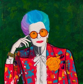 Pop Art painting - Iris Apfel