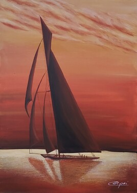 Bateau en ocre Bateau en ocre