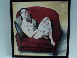 la femme au chat