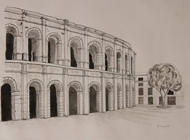 Les ar&egrave;nes de Nimes