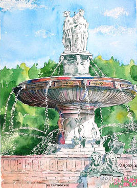 Fontaine de la Rotonde à Aix-en-Provence