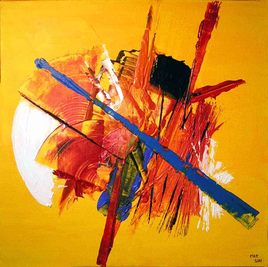 Tableau abstrait intitul&eacute; "Maturit&eacute;" - Artiste peintre - Mathieu Fort