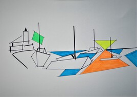 mer calme sur le port de saint gilles