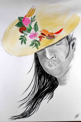 femme au chapeau