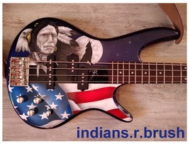 guitar bass airbrush...indians.r.brush...Nimes