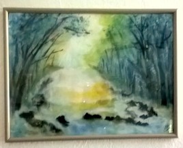 Sous bois enneig&eacute;