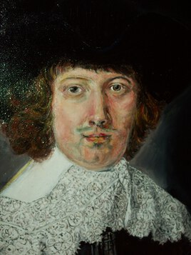 COPIE REMBRANDT PORTRAIT DE MAERTEN SOOLMANS, La partie de visage