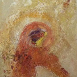 Pr&eacute;sences 16, The rolling man, 2015, technique mixte, 40 x 40cm