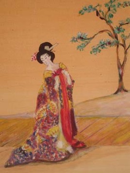 Geisha en promenade