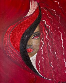 Flamme int&eacute;rieure: Acrylique sur toile &ndash; 46&times;38 cm &ndash; 2025