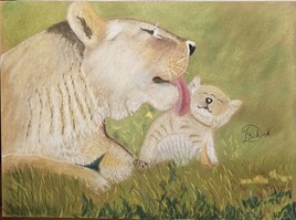 Lionne et son petit