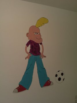 peinture sur mur d'une chambre