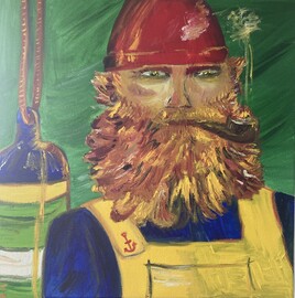 Huile sur toile L&eacute;on