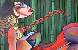 Lady Bamboo -  60x76cm