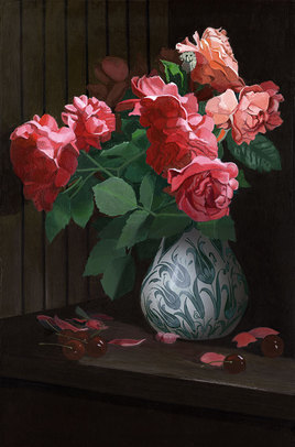 roses dans un vase d'Iznik