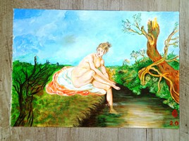 Watteau - Diane au bain -