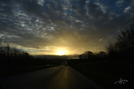 RN 13 au lever du jour
