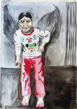 "I want to play again!" Watercolor on A3 paper Sunday, May 2, 2021