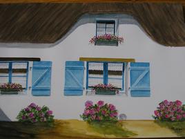 chaumieres aux hortensias