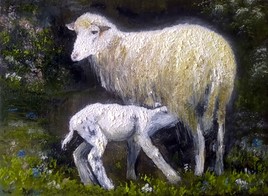 Brebis et son agneau