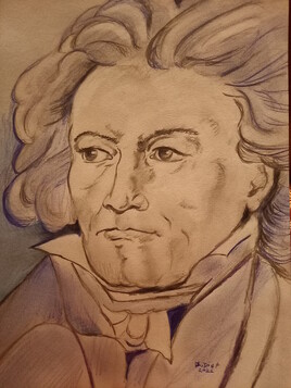 Beethoven d'après un dessin de Klöber .