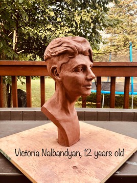 Première sculpture,Victoria 12 ans