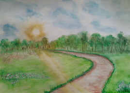 "Sunlight over the meadow" "Sunlight over the meadow"