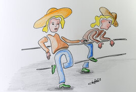 Spectateurs d'un dressage